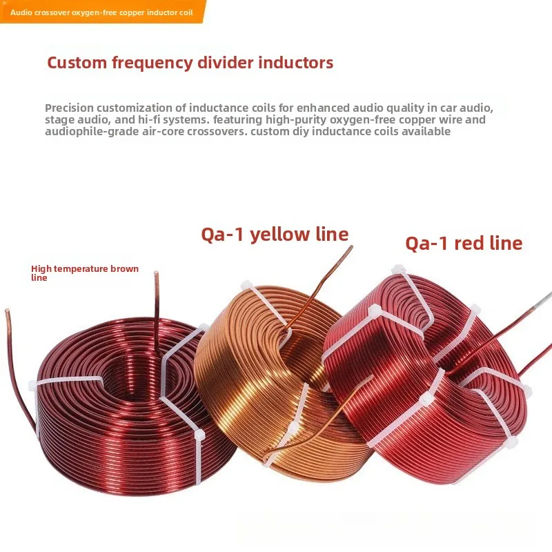 1.5mm Hollow Inductor Frequency Divider Inductor Coil Speaker Accessories Customized High-Purity Copper Coil Hollo