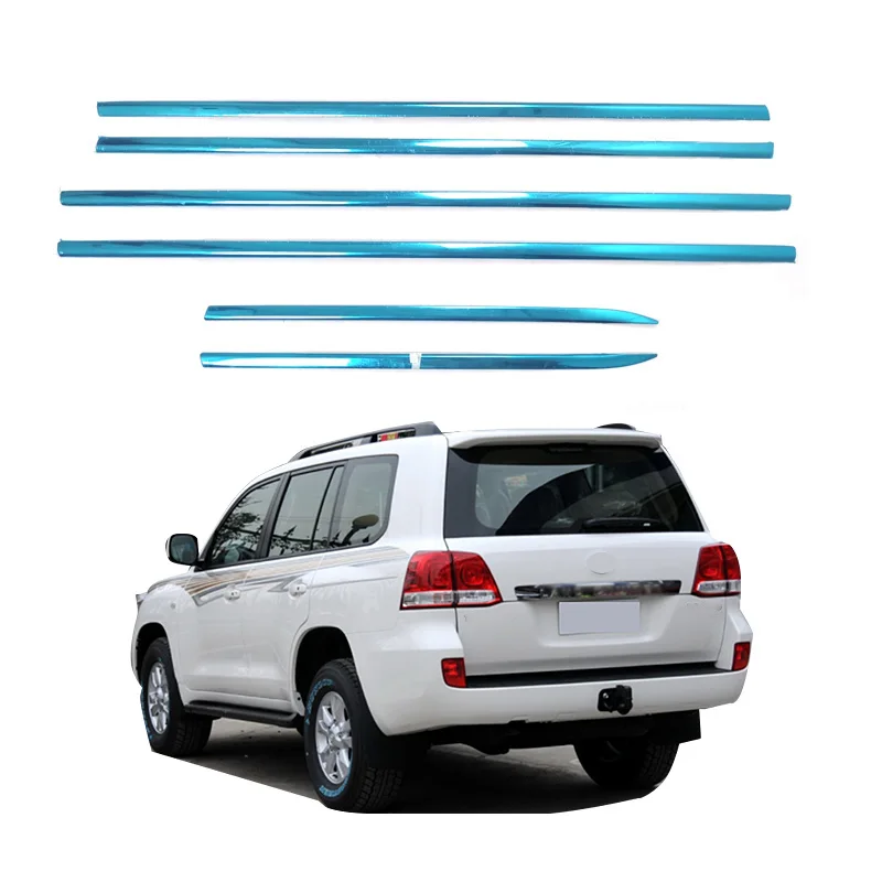 

Stainless Side Window Trim Molding Protect Decoration Strips For Toyota Land Cruiser 200