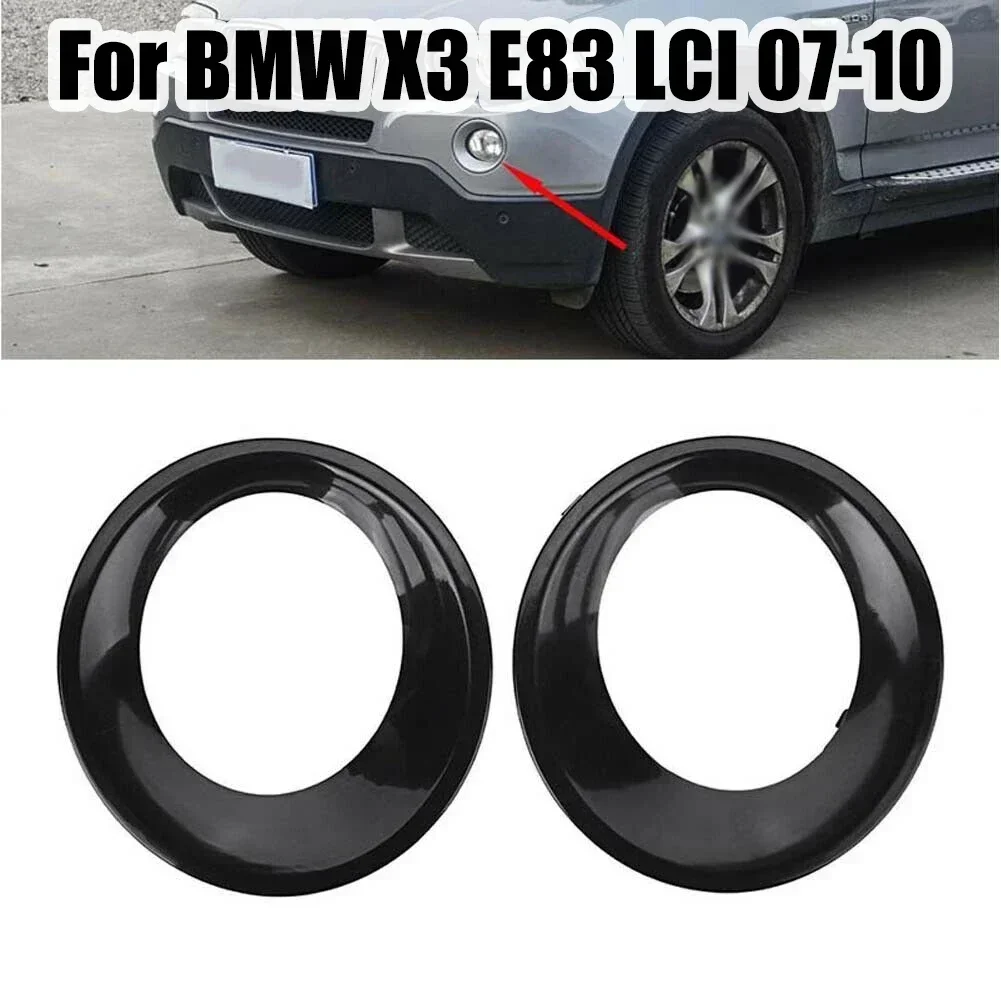 2PCS Left & Right Fog Light Lamp Cover Trim Primed Set For BMW X3 E83 LCI 2007-2010 Cars Accessories 51113423789 51113423790