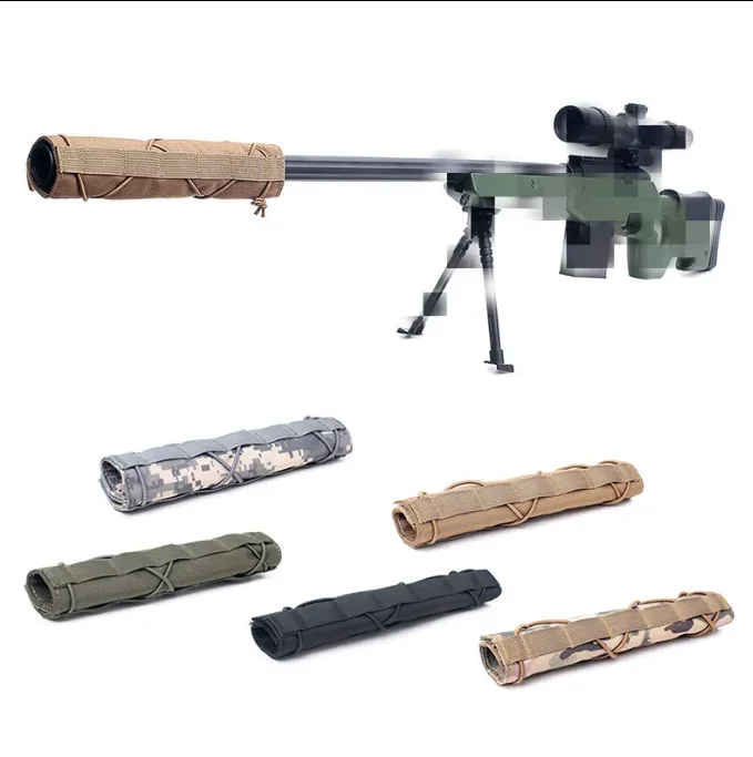 Tactical Sleeve Muffler for Hunting Shooting Heat Resistant Shield Suppressor Cover Nylon Pouches
