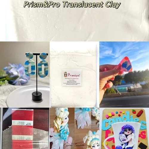 프리즘&프로 모델링 클레이 반투명 유연성 및 강도 클레이 230g 투명 반투명 폴리머 오븐 베이크 클레이