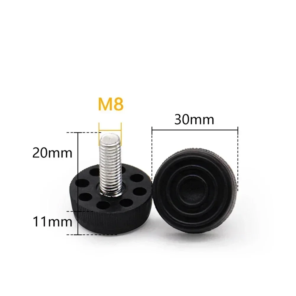 Adjustable Height Foot  Plastic Base 10 Pack Screw In Furniture Cups  Adjustable Height Shelf Foot Mat Chair Feet Protector