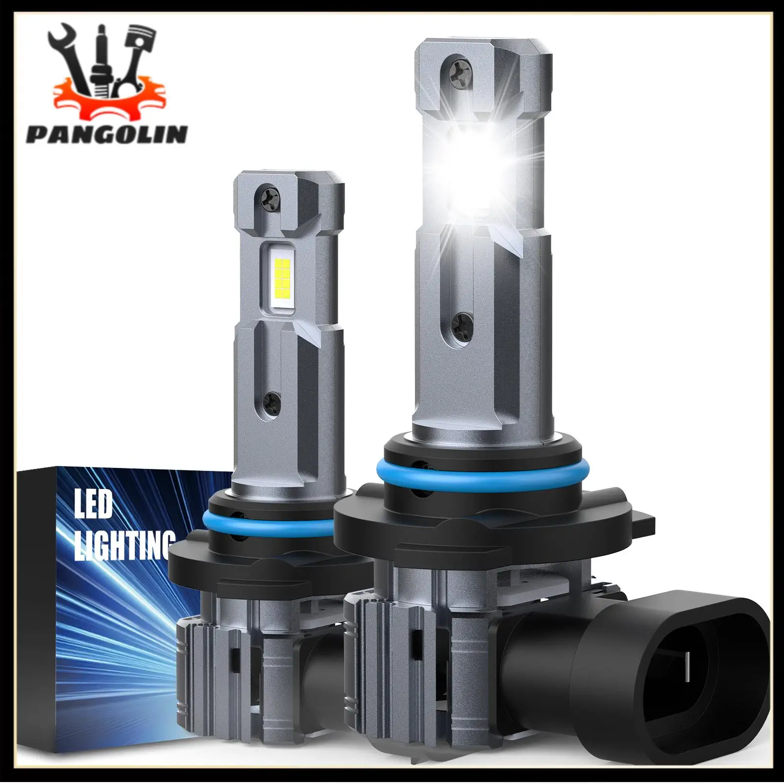 

2pcs 9005 LED Headlight Bulbs 500% Brighter Wireless Headlight Bulbs 20000LM Headlight Bulbs Fanless Car Bulb Kit High Low Beam