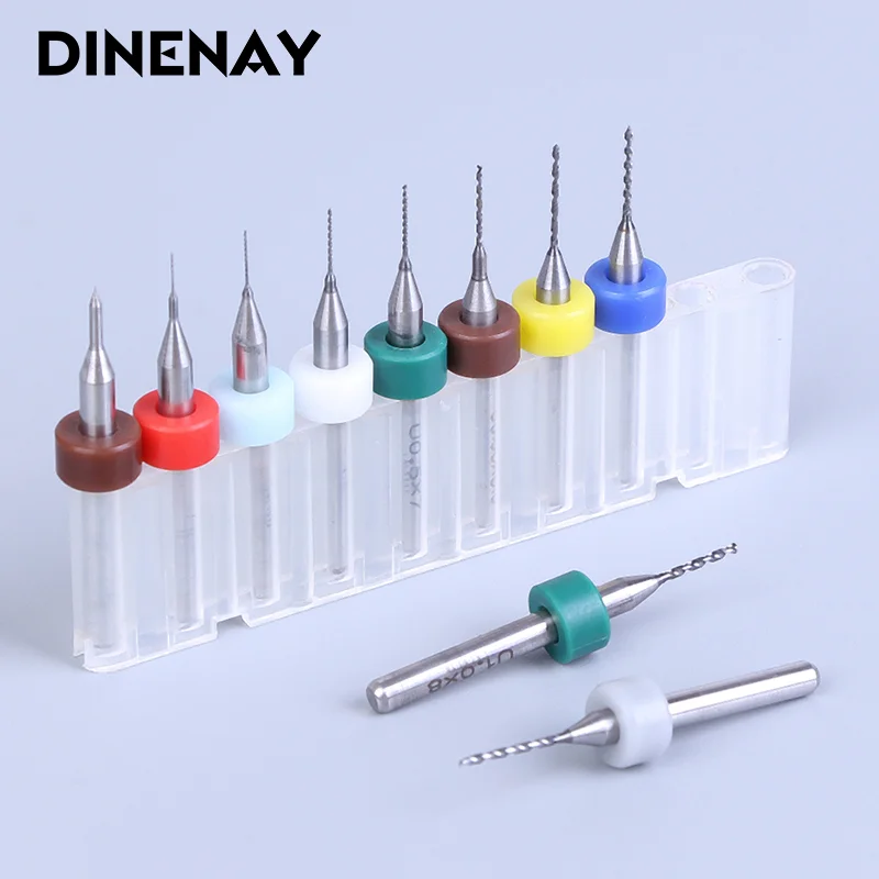 10pcs 0.1/0.3/1.1mm PCB Mini Drill Bit Tungsten Steel Carbide For Print Circuit