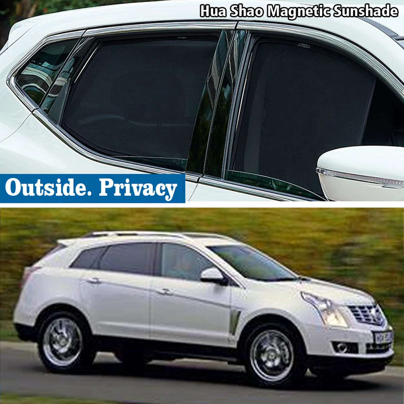 Magnetic Car Sunshade Shield Windshield Frame Curtain Sun Shade Auto Accessories For Cadillac SRX 2010 - 2017 2011 2012 2013