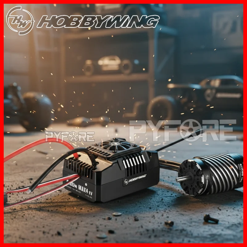 

HOBBYWING EZRUN MAX4 HV 300A Esc with 70125 560KV inductive Brushless Motor set for 1/5 RC Car Buggy & Truck