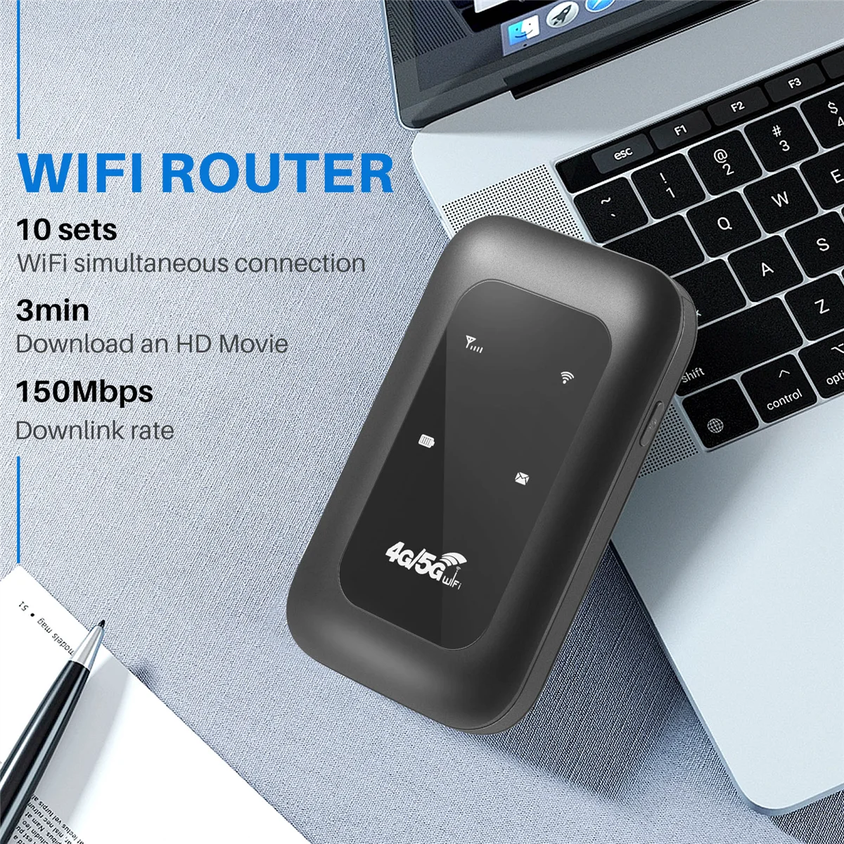 Pocket Wifi Router 4G LTE Repeater Car Mobile Wifi Hotspot Wireless Broadband Mifi Modem Router 4G with Sim Card Slot