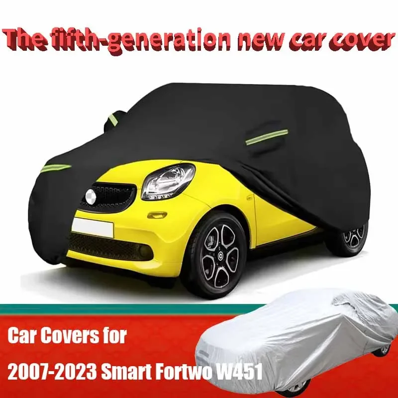 

Car Covers for 2007-2023 Smart Fortwo W451 (Black) 190T Custom Heavy Duty Waterproof All Weather Waterproof Protection Outdoor