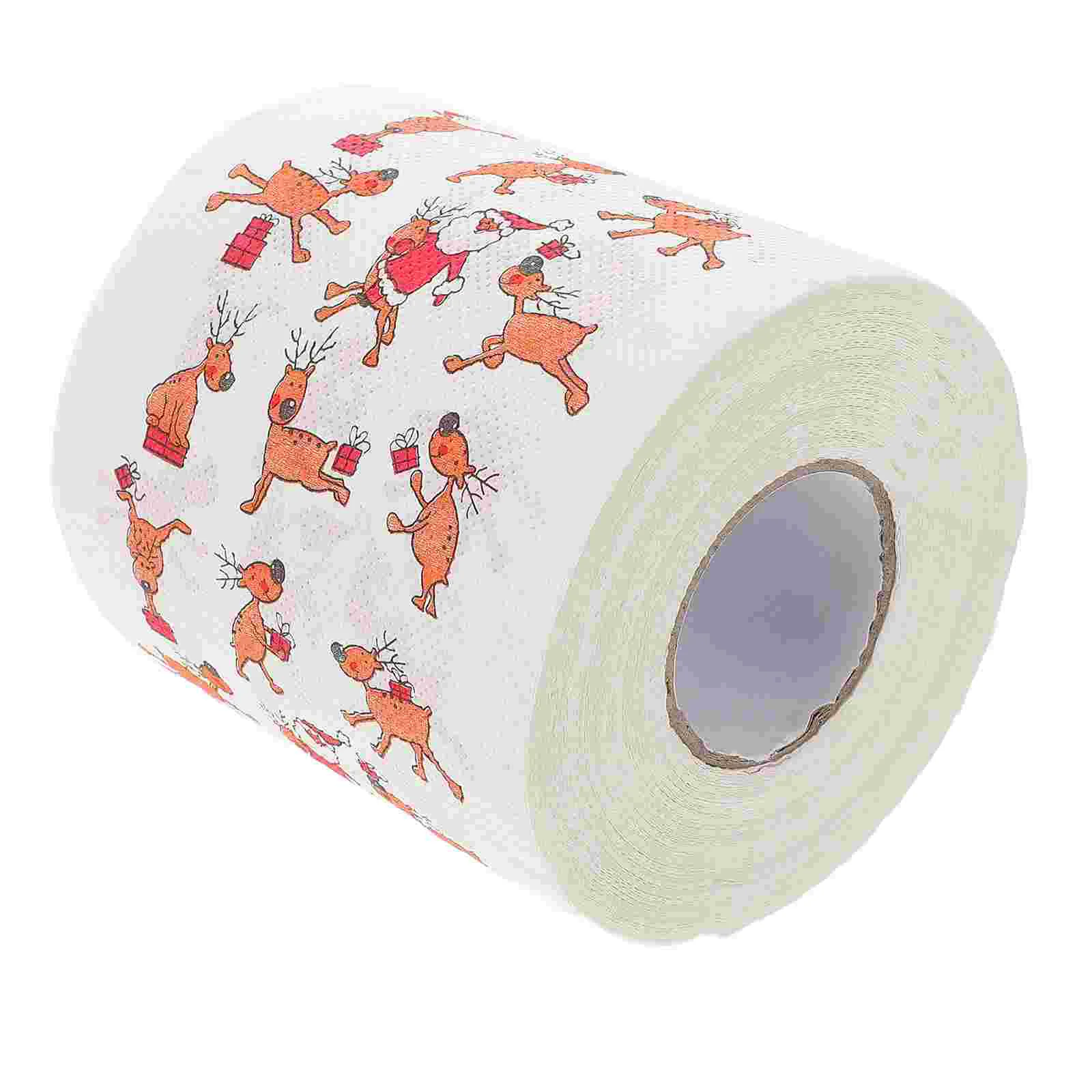 Papel higiénico navideño, tejido estampado navideño, suministros para el hogar, servilletas para decoupage, baño, estampado decorativo