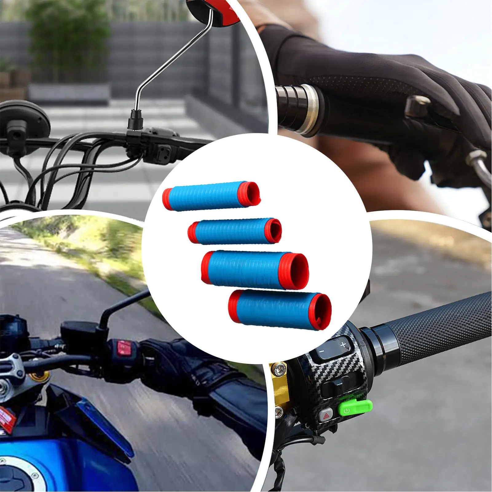

Handlebar Cover Silicone Brake Lever Sleeve Sleeve Non-slip Motorcycle Grips Wrap For Bikes Scooters Mountain Road Bicycle