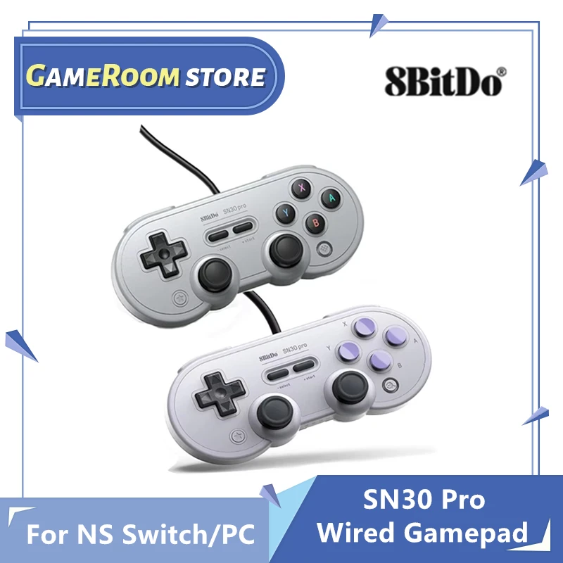 1 Or 2PCS 8BitDo SN30 Pro Wired USB Gamepad for NS Switch Windows For Raspberry Pi SN Edition Game Controller For Switch