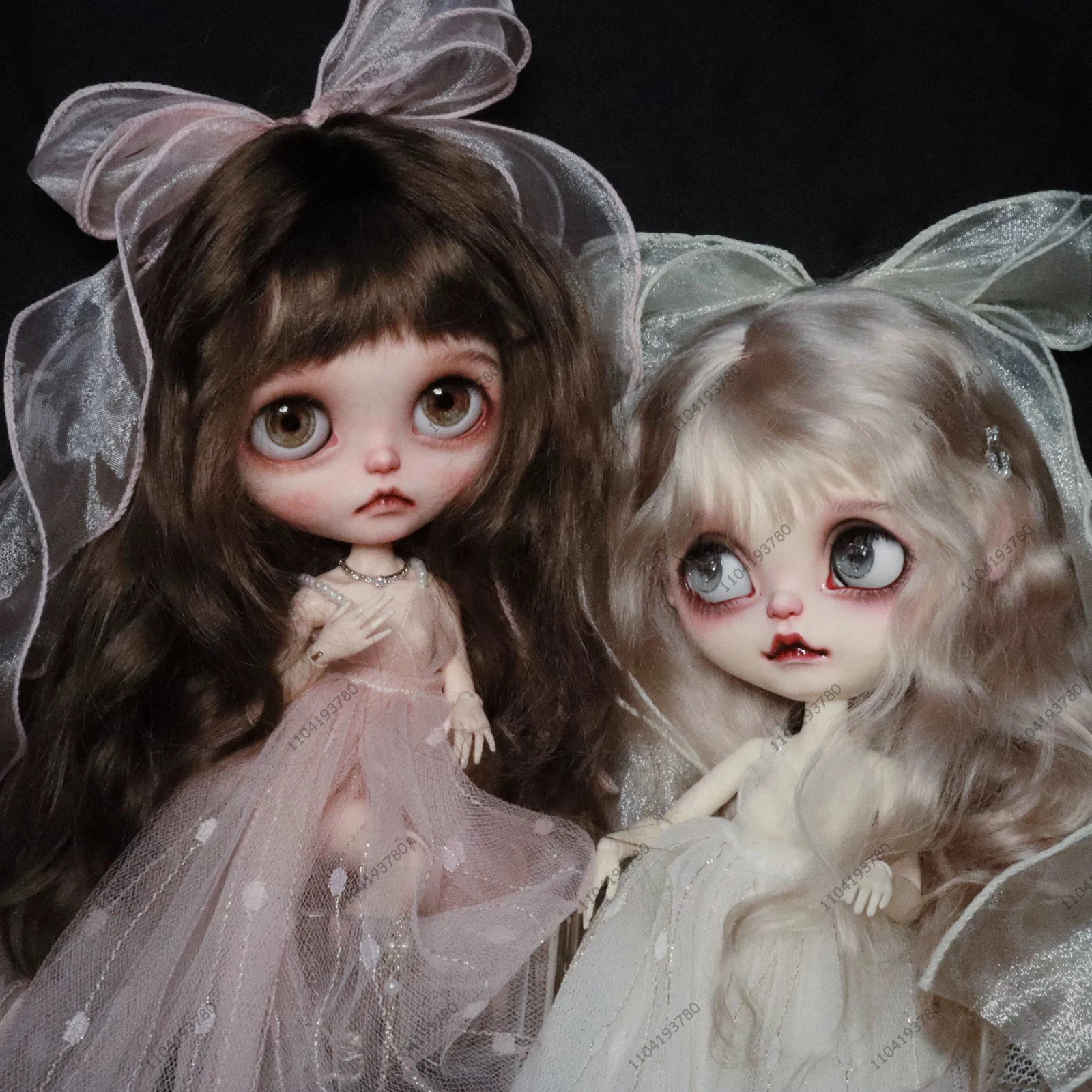 

For Blythe Doll 30CM Body 1/6 Ob24 Azone Doll Clothes Elegant Fairy Evening Gauze Dress Gown Big Bow Silk Ribbon Suit Girl Gift