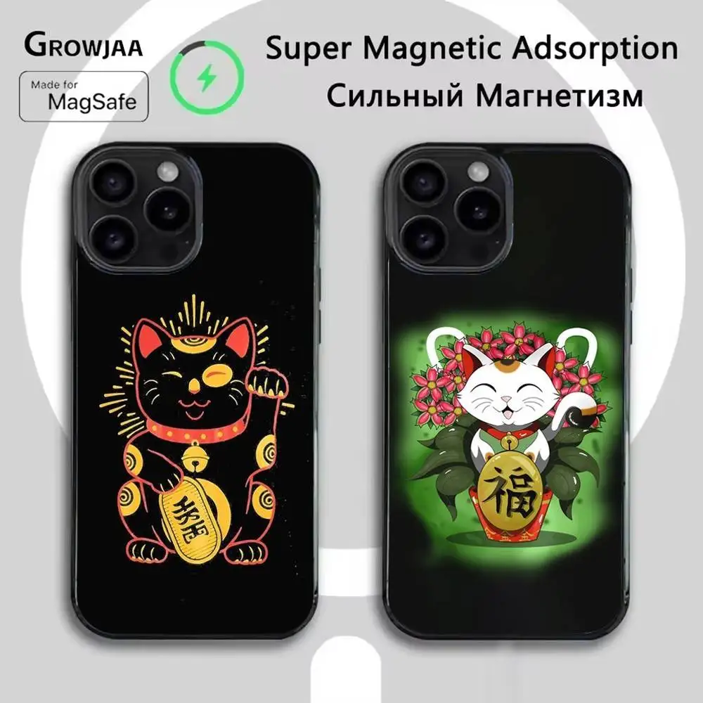 

Maneki Neko Lucky Money Cat Phone Case For iPhone 16e,16,15,14,13,12,11,Plus,Pro,Max,Mini Magsafe Magnetic Wireless Charging