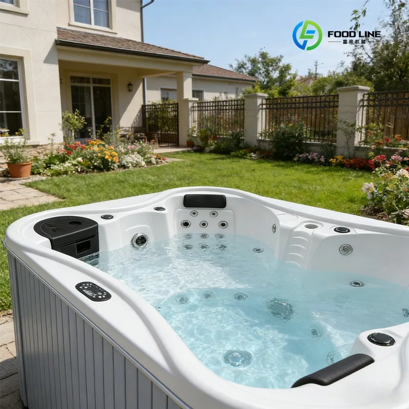 2026 New FL Customized Custom Luxury Whirlpool Tubs 5 Person Acrylic Balboa Hot Tub Approved Outdoor Spa Pool Children-Friendly