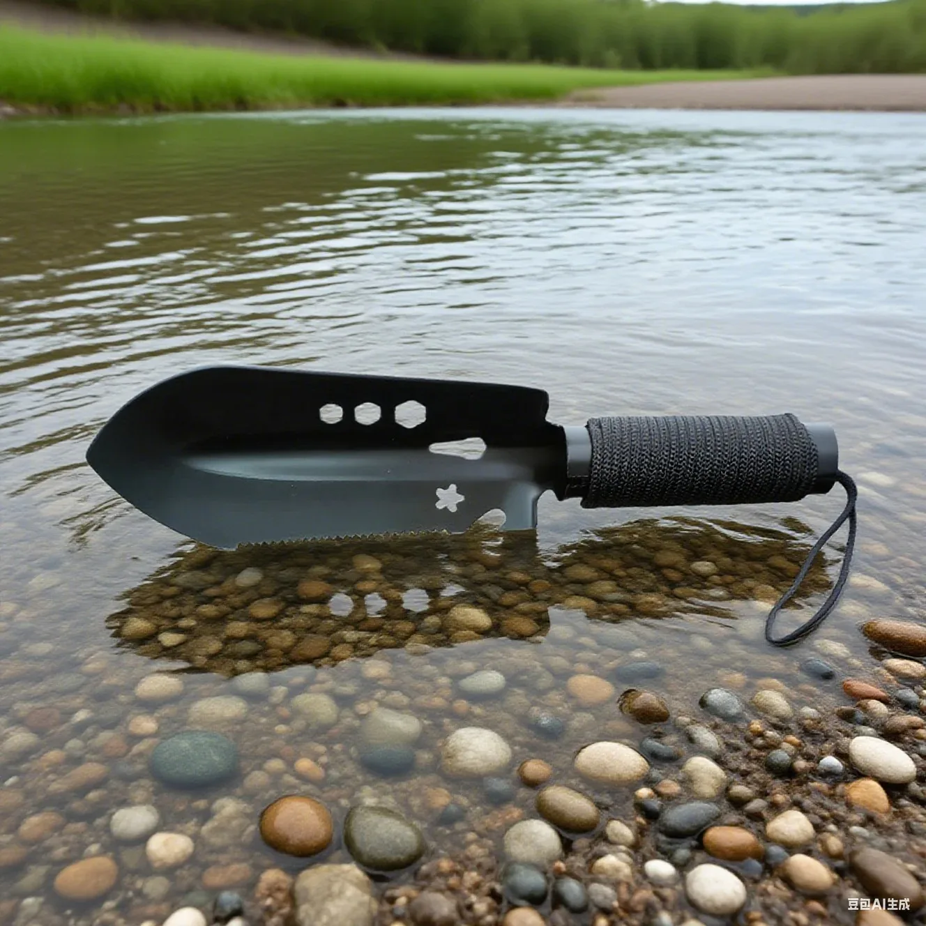 1PC Outdoor Camping Shovel, Multifunctional Portable Engineer Shovel, Garden And Vegetable Garden Hand Shovel Steel Portable.