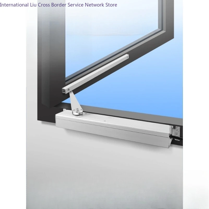 Electric folding arm window opener, automatic window closing artifact inside and outside