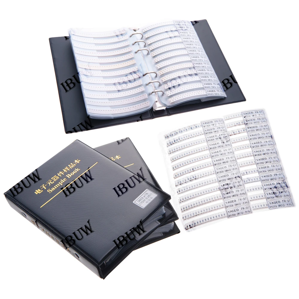 

Набор резисторов SMD, ассортимент резисторов 0201 0402 0603 0805 1206, 1% FR-07, 170 значений, 0R-10M, образец для самостоятельной сборки