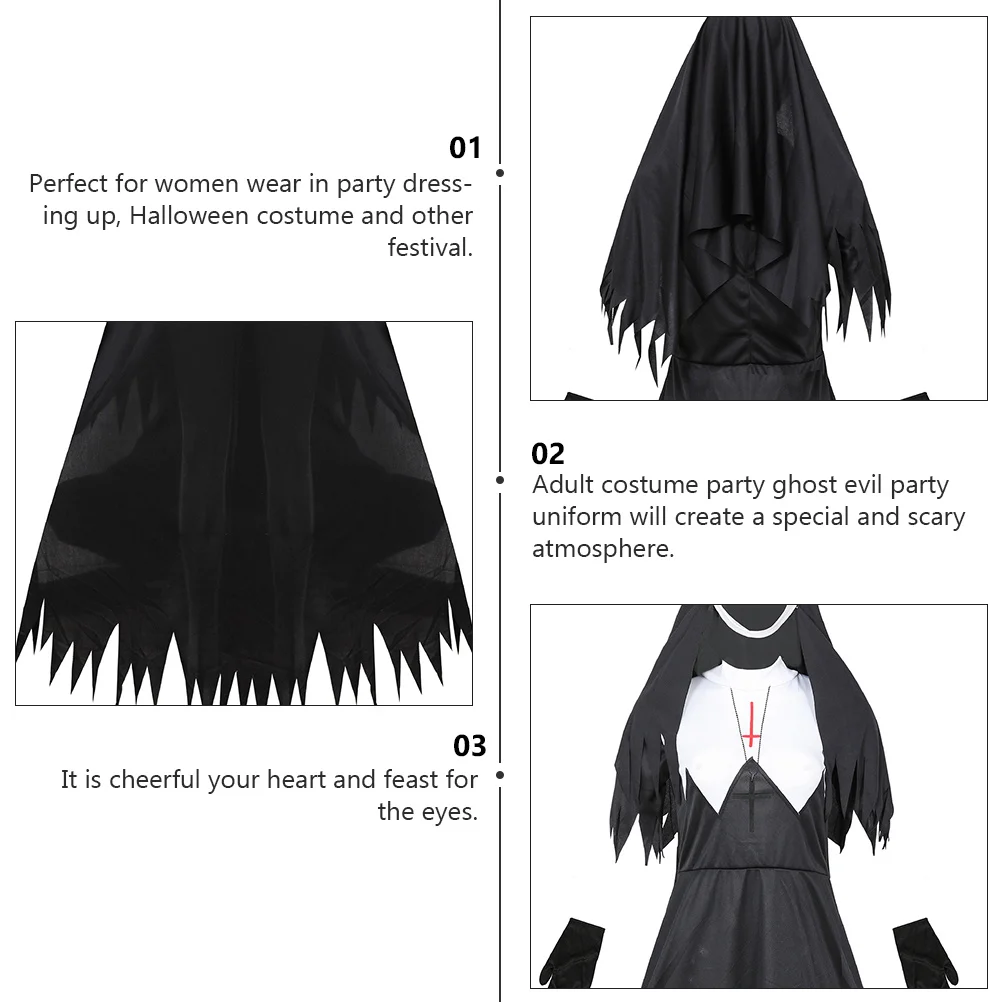 1 قطعة ديكور الهالوين للبالغين زي موحد للبالغين زي حفلة دعامة الهالوين زي الدعامة ملابس ديكور موحدة