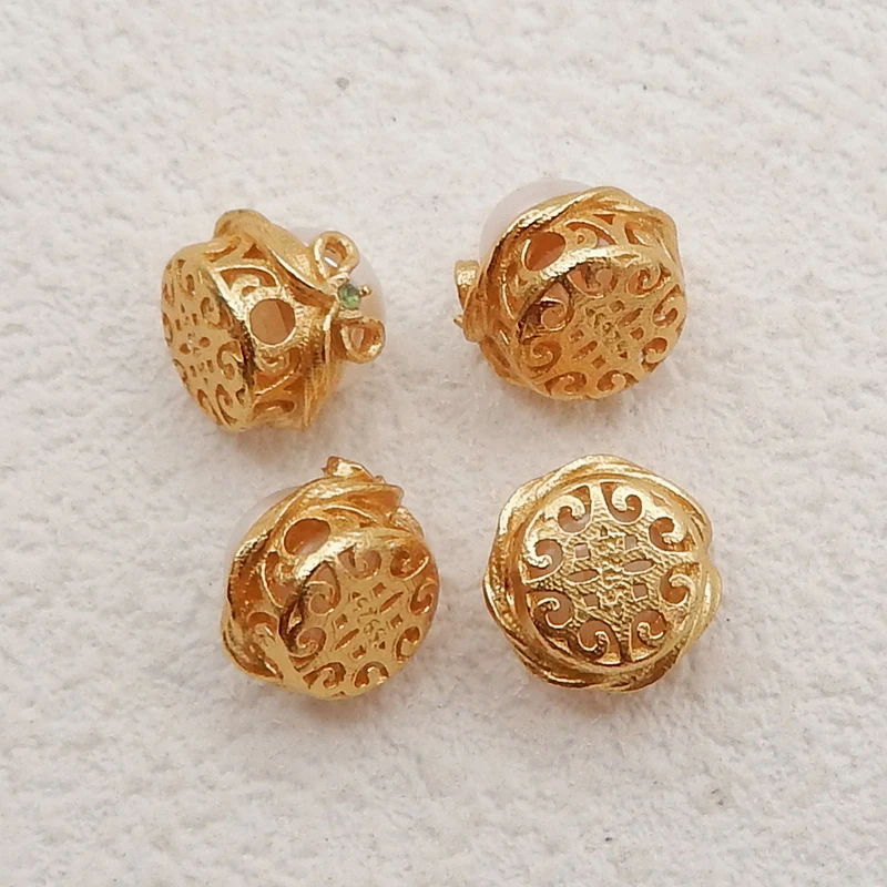 New Arrival Silver Gold Plated Natural High Quality MOP Gemstone Earrings Beads Jewelry DIY Making 8x6mm 1.2g