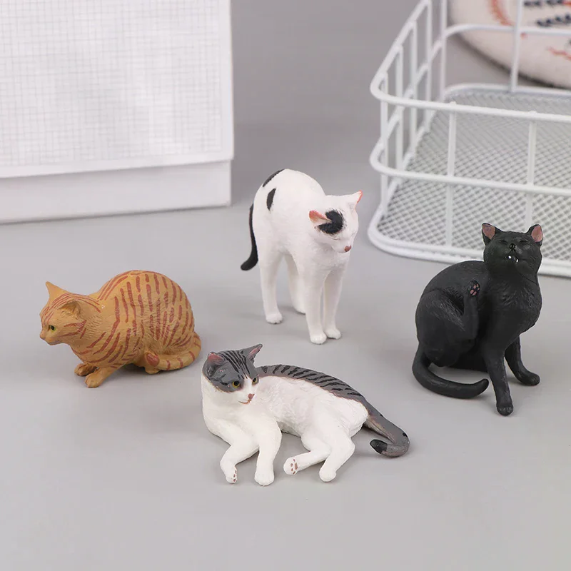 Simulated pet cat animal model, children's cognitive tricolor cat, American Shorthair cat, Black cat, Orange cat, ornament cat m