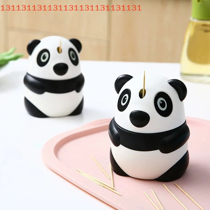

1pc Toothpick Box Household Panda Creative Toothpick Canister Toothpick Jar Toothpick Bucket Floss Box Cotton Swab Storage Box