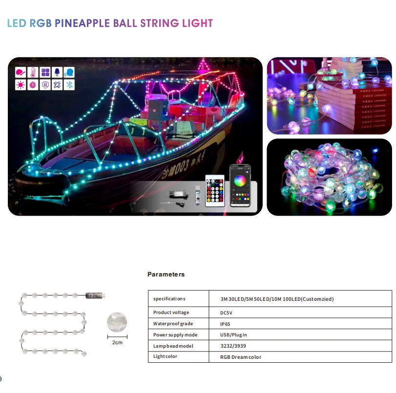 5V WS2812 LED Pixel Christmas Light Outdoor/Indoor Street Garland New Year Christmas Day LED Light String for Holiday Decoration