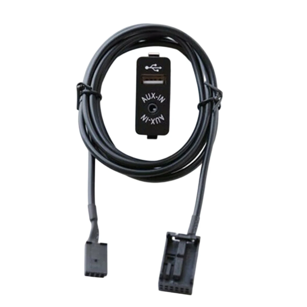 USB Aux Input Socket Adapter Cable for Select For BMW Models Including for e39 E46 E38 E53 X5 OEM 9237656 Replacement