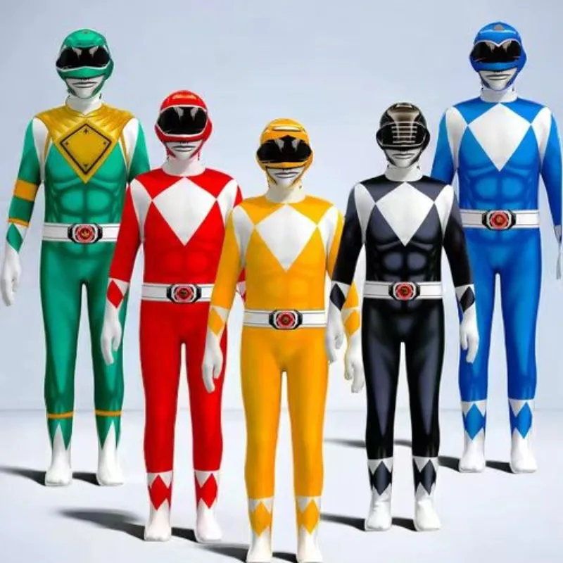 Powers Samurai Sentai Shinkenger Rangers Costume Adult Kids Superhero Cosplay Halloween Birthday Party Jumpsuit Zentai Suit