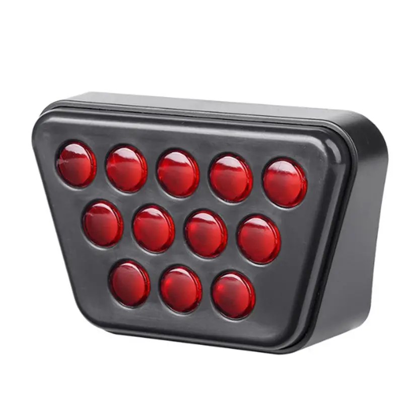

A57E-Car 12V Brake Pilot Lights 12 LED Rear Tail Lights Flash Car Warning Reverse Stop Safety Lamps For Car SUV ATV