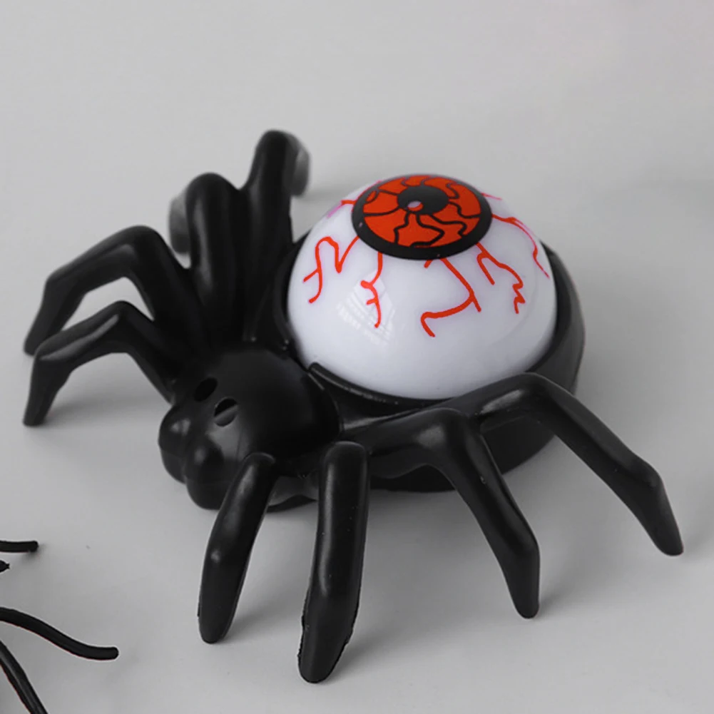 Luces LED de araña para decoración de Halloween, lámpara de globo ocular de terror, atmósfera de utilería, suministros de decoración de atmósfera de fiesta, 12 piezas