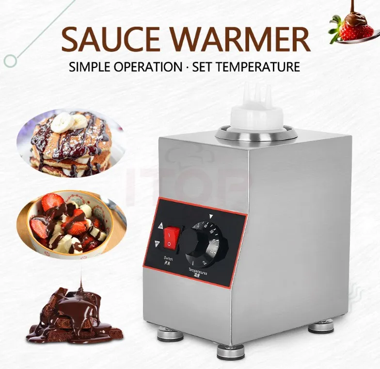 Commercial Chocolate Heater Sauce Warmer Electric Stainless Steel 1Bottles Soy Jam Heater Filling Machine