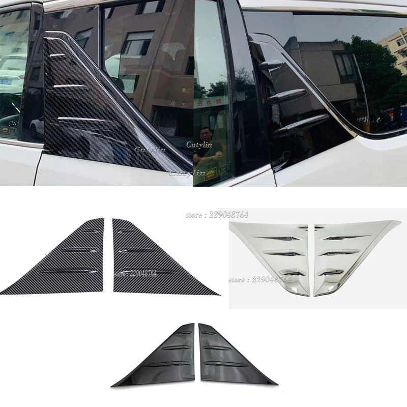 Car Exterior Accessories B Pillar Trim Rear Window Quarter Cover Garnish For Toyota Alphard Vellfire 3rd Gen 2016 2017 2018-2022
