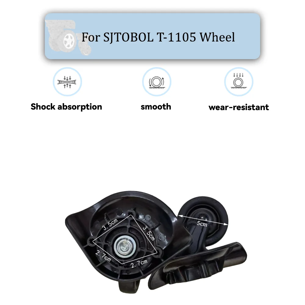 

For SJTOBOL T-1105 Universal Wheel Replacement Suitcase Silent Smooth Convenient Shock Absorbing Rotating Accessories Wheels