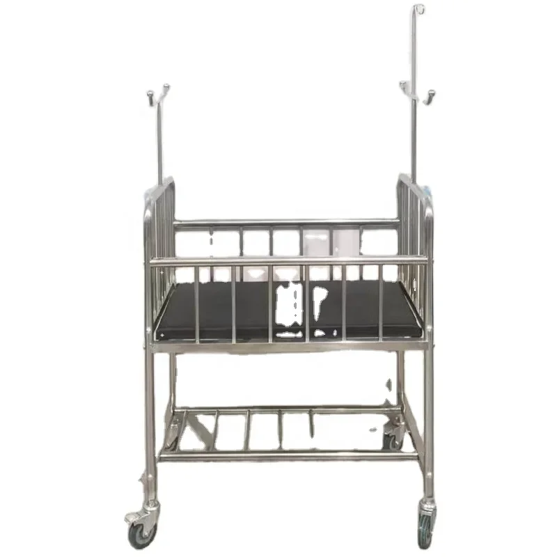 Factory wholesale Hospital Furniture stainless steel medical baby child care bed