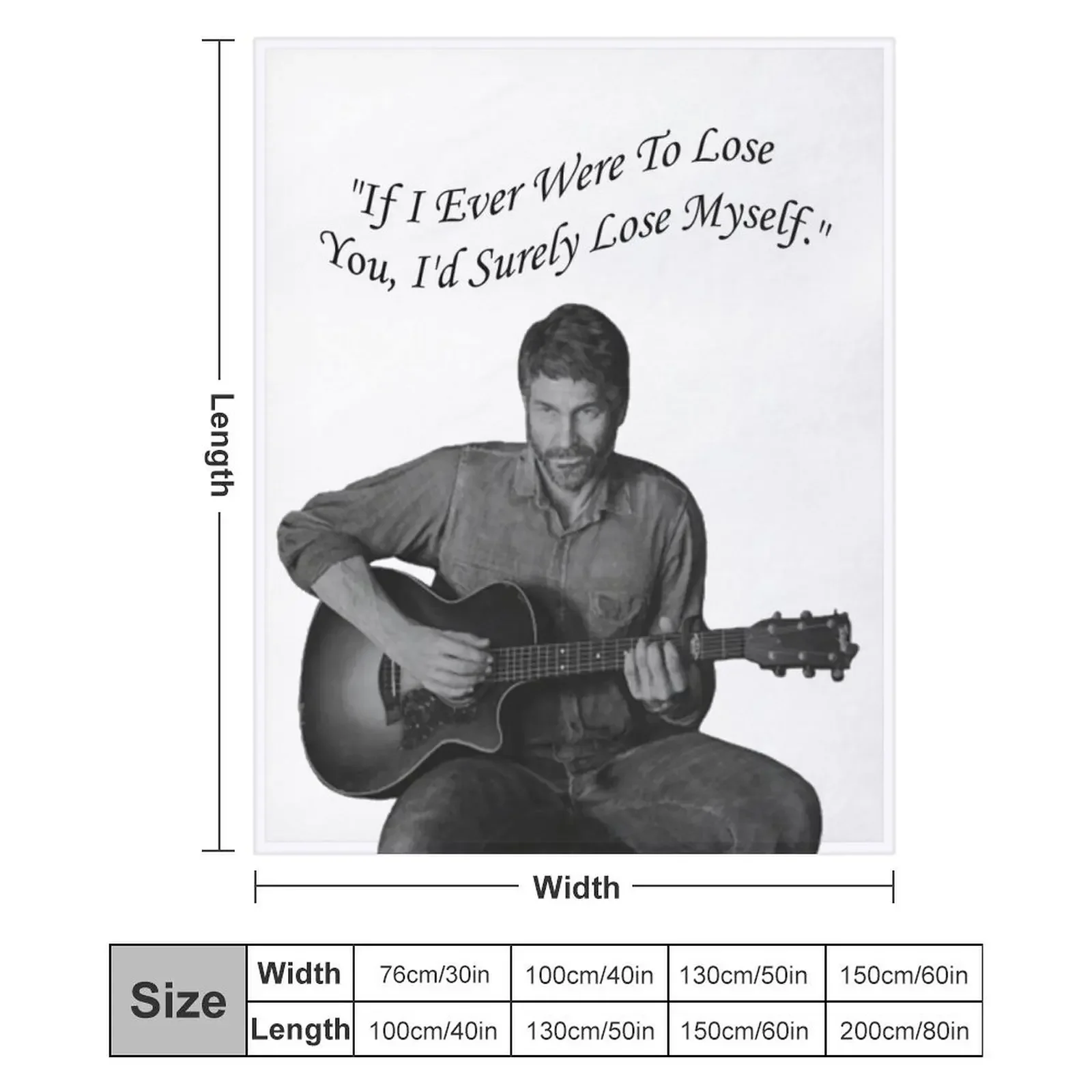 Joel (TLOU) If I Ever Were To Lose You Art Throw Blanket Flannel Fabric Soft Retros Sofa Throw Blankets