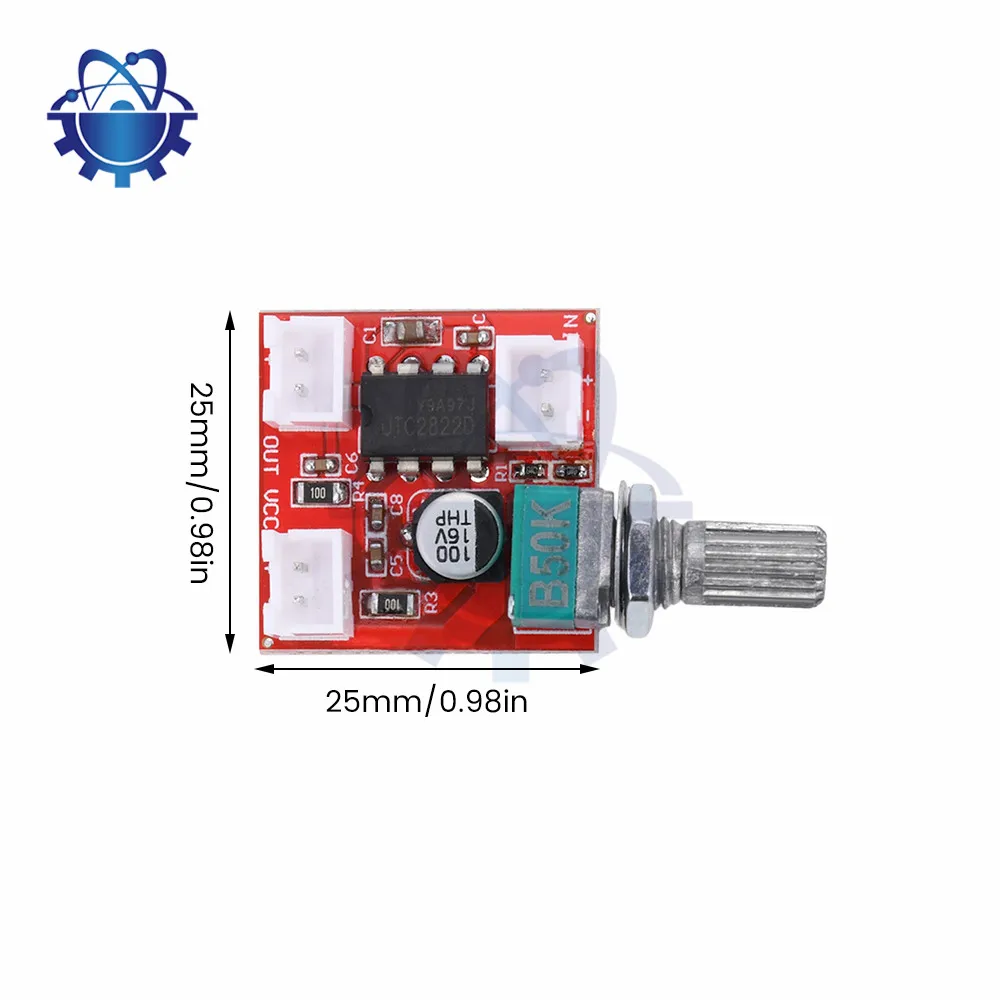 Papan Amplifier BTL Mono UTC2822, DC 1.8, daya Preamplifier 12V