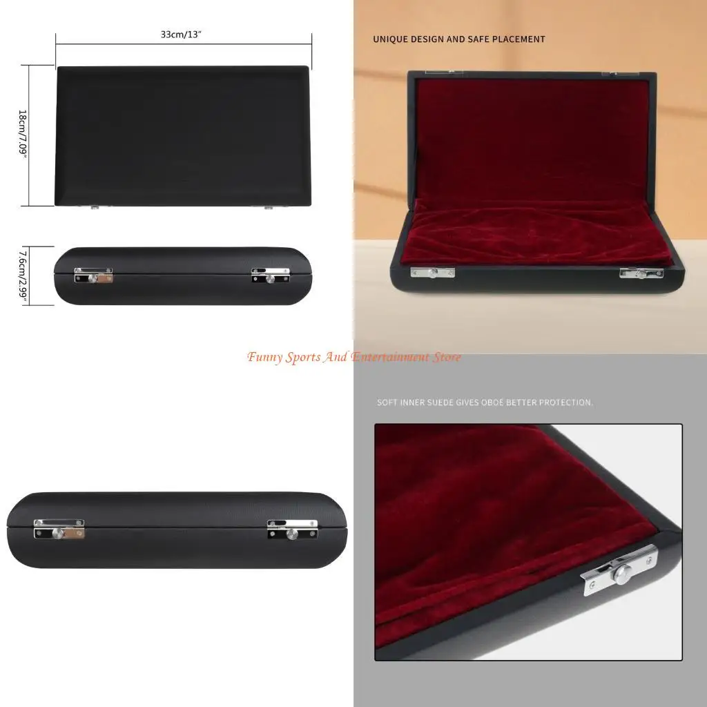 

C4DE Saxophone Container Oboe Box Oboe Case Tote Bag Accessories Black Bins