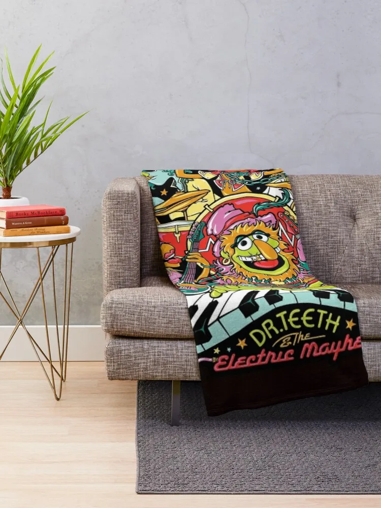 Dr. Teeth and the Electric Mayhem Throw Blanket wednesday decorative for winter manga Blankets