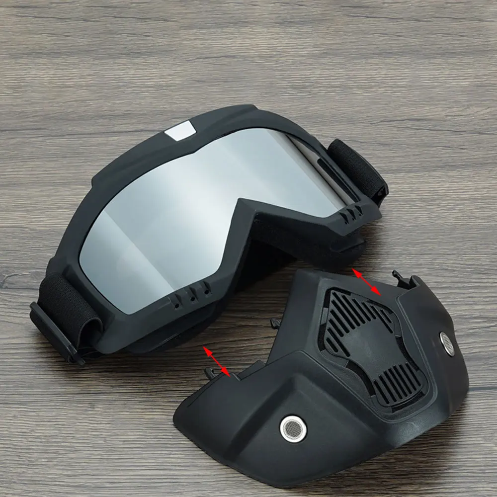 Dustproof Motocross Glasses Adjustable Motorcycle Goggles Breathable Full Face Protective Dirt Bike Off-road Windproof Mask
