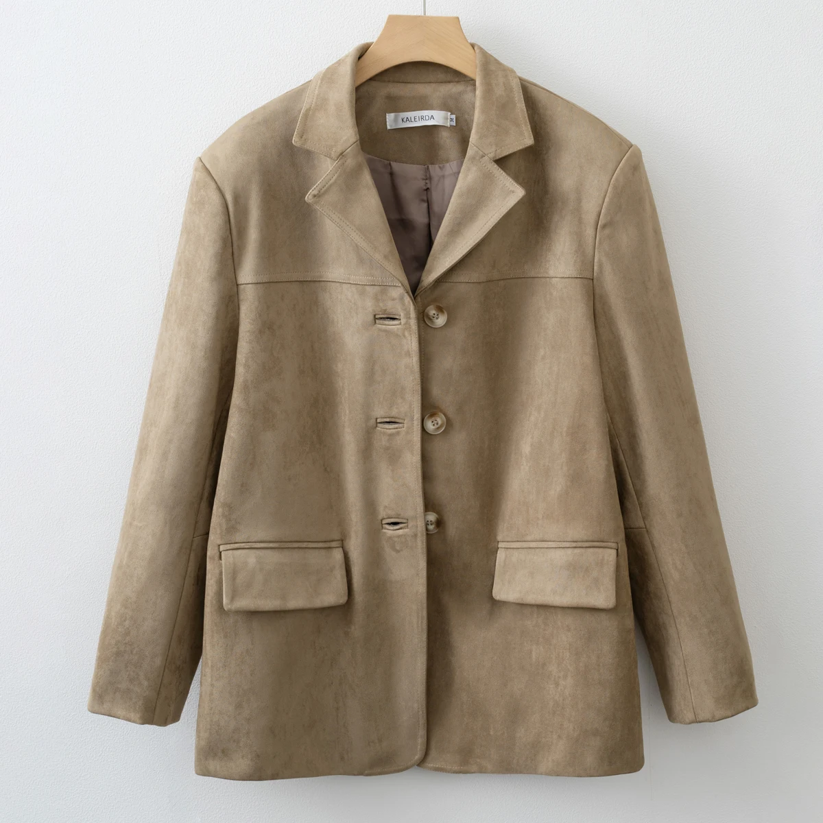 Fall / Autumn Winter New Women Fashion Suede Basic Jacket Basic Blazer