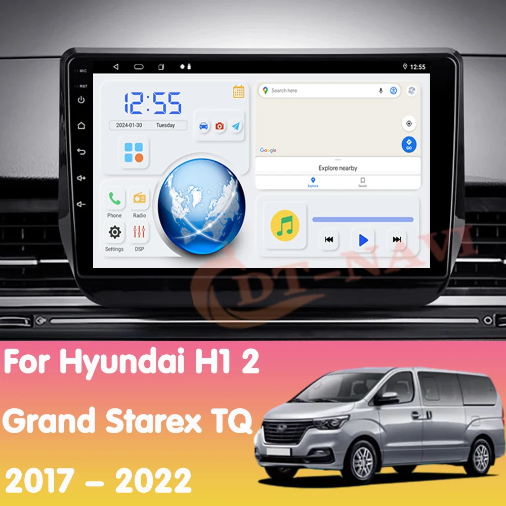 Android 14 Radio For Hyundai H1 2 Grand Starex TQ 2017 - 2022 Multimidia Video Player Navigation Carplay Stereo NO 2Din DVD 4G