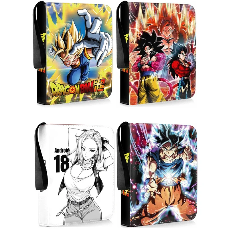 Dragon Ball Card Binder 9 Pocket Trading Card Holder Anime Card Binder with 50 inner Pages Zipper Holder Up to 900 Cards