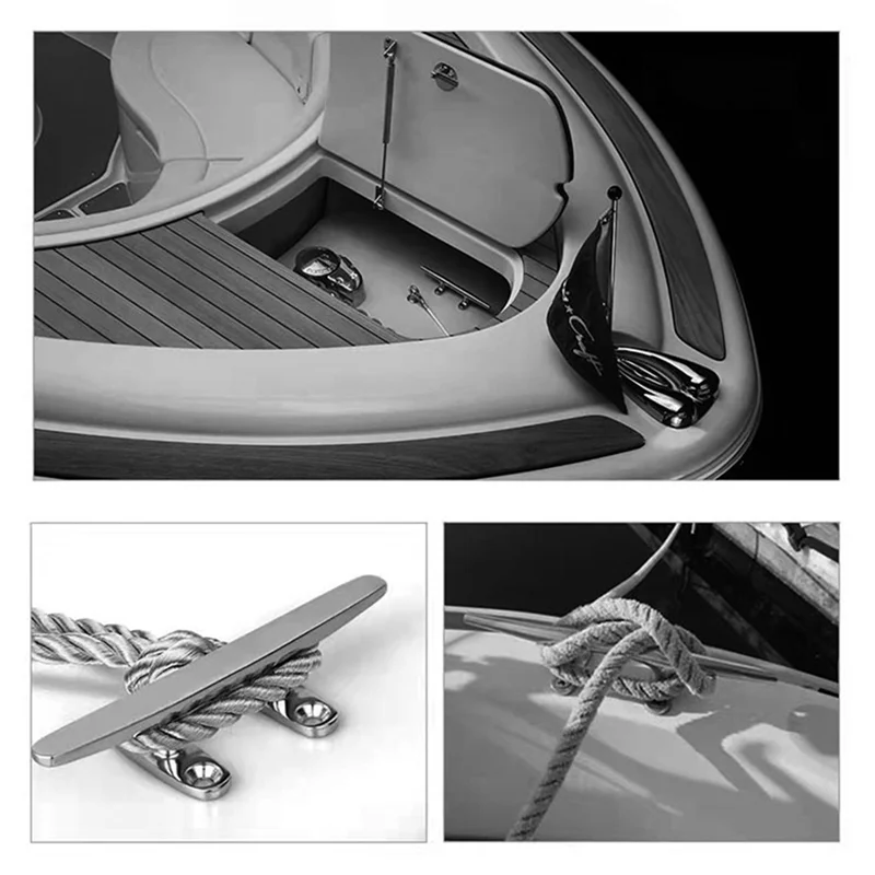 

QB-6-дюймовая морская лодка из нержавеющей стали 316, складная тянущая планка, фурнитура для док-палубы, тросовая планка для морских яхт, аксессуар