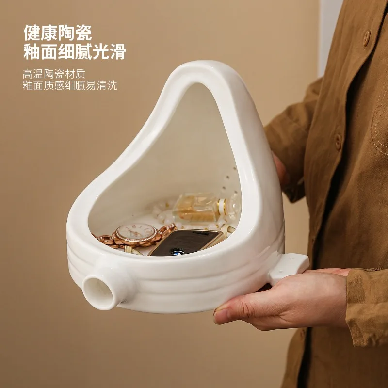 Creative Ceramic Toilet Ornament - Minimalist Key Storage Rack for Entryway, Shoe Cabinet & Wine Cabinet Decor