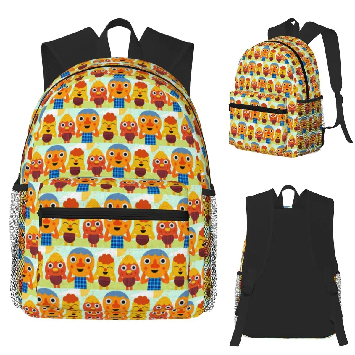 Noodle And Pals Micro Super Simple Cool Student Backpack School Bag Hiking Travel Daypack for Men Women Bookbag Shoulder Bags