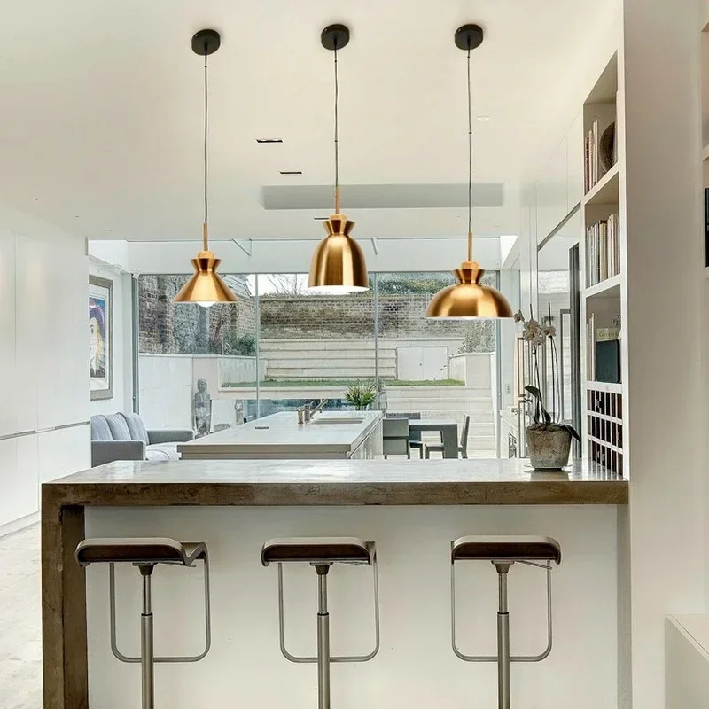 Modern Pendant Lights Golden Lighting Fixture Nordic Hanging Living Bedroom Restaurant Kitchen Decor Luminaire Suspension Lamps