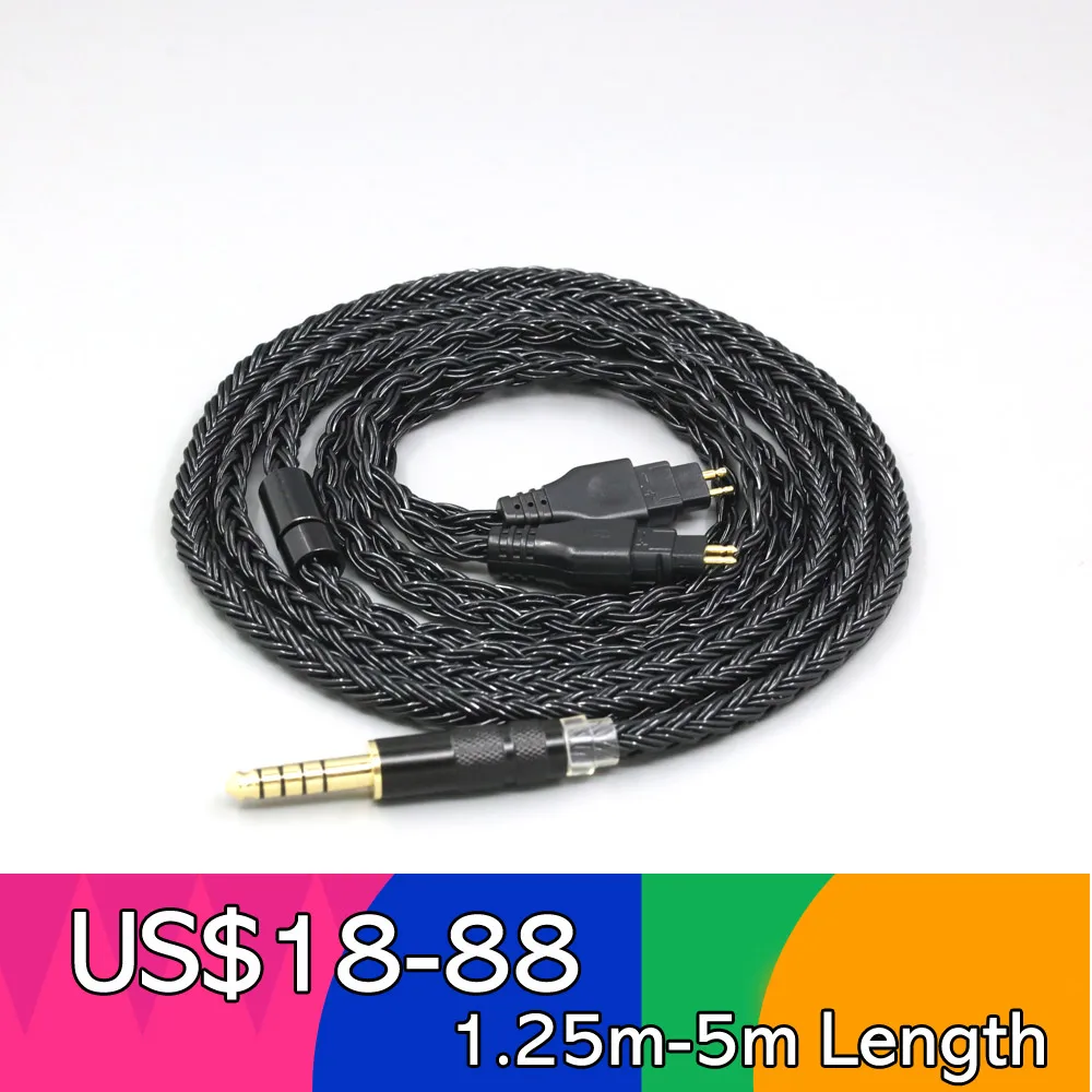 LN007728 16 Core Black OCC Earphone Cable For Sennheiser HD580 HD600 HD650 HDxxx HD660S HD58x HD6xx Headphone