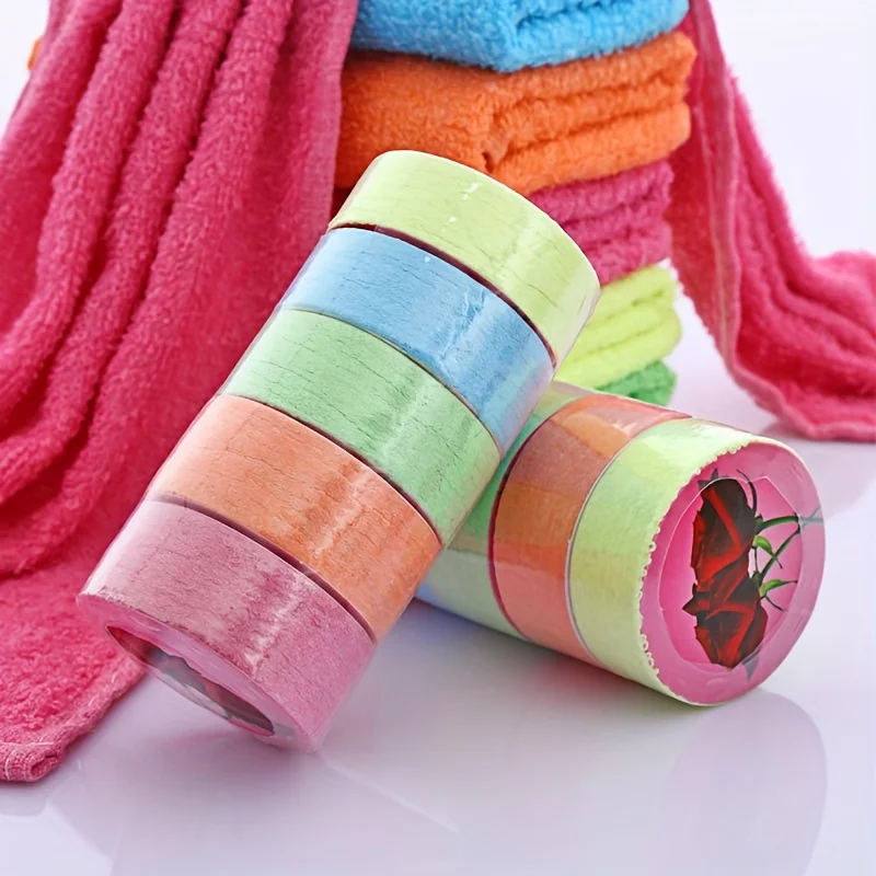 4PCS Compressed Cotton Towels  Soft Quick Drying Travel Towels, Quick Drying, Super Soft and Absorbent, Lightweight and Portable