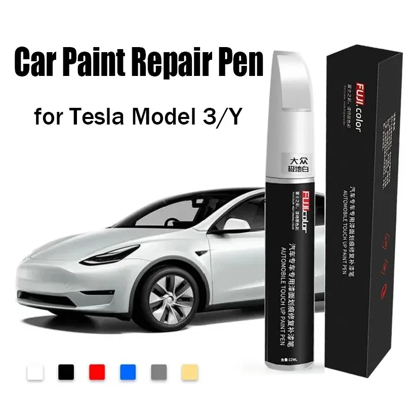 Automotive Paint Repair Pen for Tesla Model 3/X/Y/S Touch-Up Pen Paint Scratch Remover Car Care Accessories Paint Marker