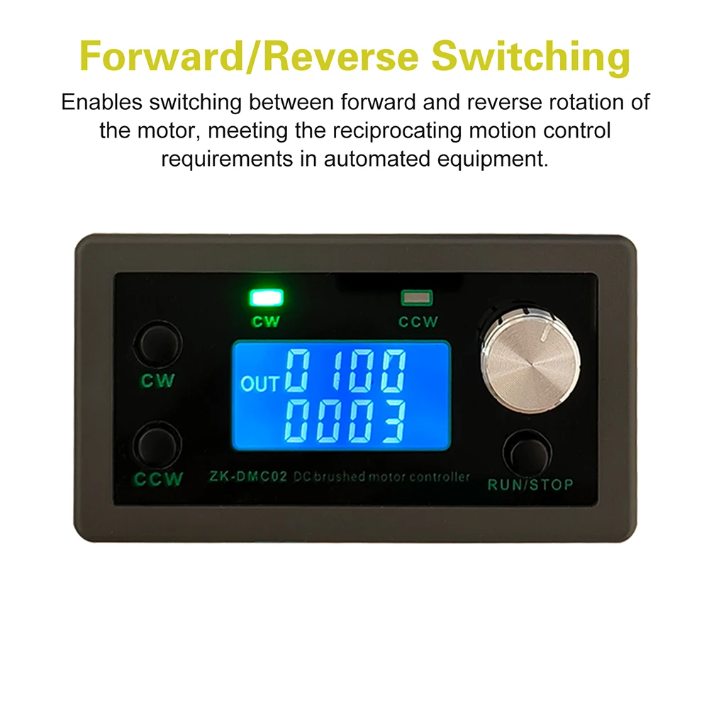 DMC02 DC Motor Speed Controller Forward Reverse with Delay Cycle Limit Stall Protection Adjustable DC 12-30V